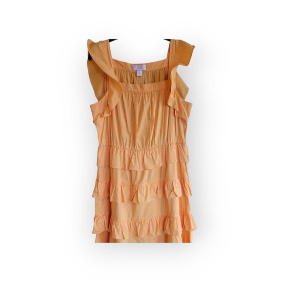 Rachel Parcell Marigold Ruffle Cotton Midi-Dress Size 14 NWOT Ray of Sunshine - Picture 7 of 15